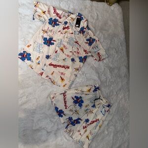 Floral Print Shirt and Shorts Set